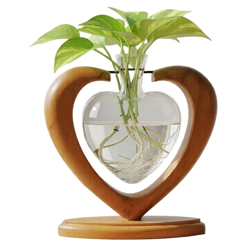 Propagation Station Vase - IALJ-Pflanzenvermehrungsstation, stabiler Holzständer, Wurzelvase für Stecklinge,
