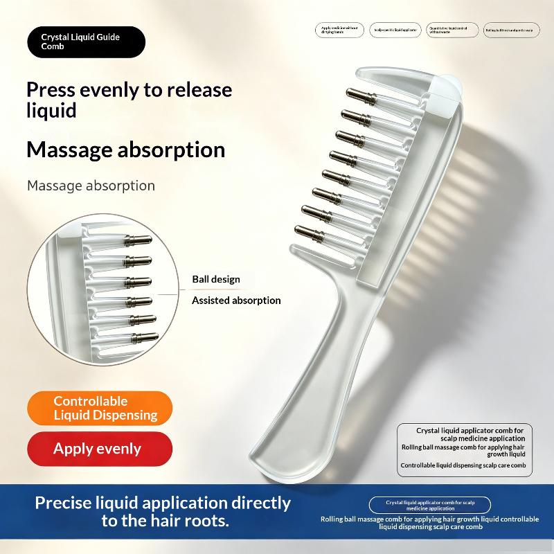 Root Stimulator Liquid - Neuer Tragbarer Transparenter Haarwurzelkamm Flüssigkeitsapplikator Kopfhautmassagekamm